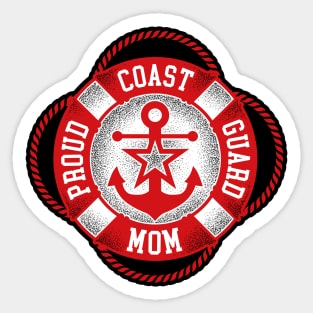 Proud Coast Guard Mom Sticker